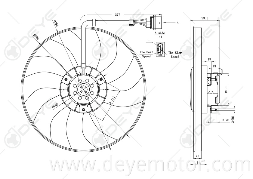 6Q0959455N radiator cooling fan for VW POLO DERBY FOX SKODA PRAKTIK SEAT IBIZA CORDOBA